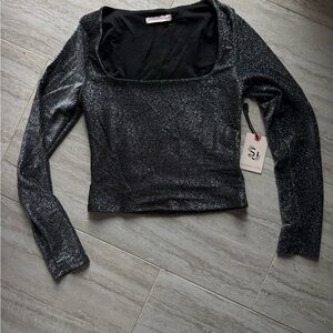 Sincerely Jules Glittery Long Sleeve Top